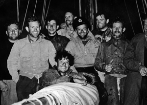 Trade Winds crew 1949 Sydney Hobart