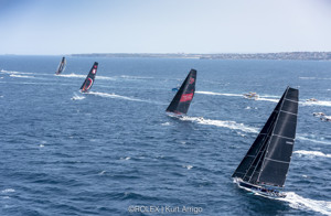 COMANCHE, Sail No: AUS12358, Bow No: 58, Owner: Jim Cooney, Skipper: Jim Cooney, Design: Vplp, Club: CYCA
SHK SCALLYWAG 100, Sail No: HKG2276, Bow No: 139, Owner: Seng Huang Lee, Skipper: Jack Macartney, Design: Dovell 100, Club: RHKYC
WILD OATS XI, Sail No: AUS10001, Bow No: XI, Owner: The Oatley Family, Skipper: Mark Richards, Design: Reichel Pugh 30m, Club: HIYC
BLACK JACK, Sail No: 525100, Bow No: F1, Owner: Peter Harburg, Skipper: Mark Bradford, Design: Reichel-Pugh 100, Club: YCM
