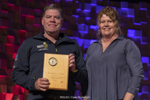 Navy One - 1st Armed Services Yacht on Corrected Time.  With Hobart Lord Mayor Anna Reynolds.