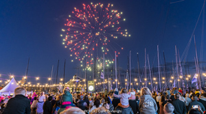 Dockside ambiance in Hobart - fireworks
