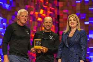 Official Trophy Presentation - Rob Gough/John Saul, Sidewinder, Two-Handed Line Honours
