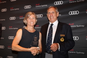 CYCA Vice Commodore Arthur Lane with Supernova co-owner/skipper Felicity Nelson.