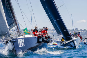RUSH, Sail No: B45, Owner/Skipper: John Paterson, State: VIC, Design: Farr 45, LOA: 13.8 (foreground and Kraken 42S