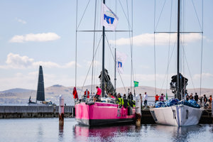 Stefan Racing and URM Group tied up in the King's Pier marina