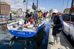 James Irvine's Rogers 46 Mayfair tying up in King's Pier marina