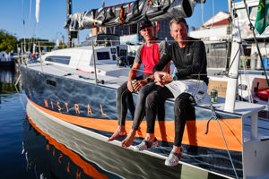 Mistral co-skippers Rupert Henry (r) and Greg O'Shea