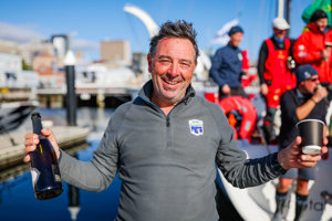 Not quite the appropriate cup for champagne Sir!