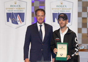 Benoit Falletti (Rolex Australia) and John Winning Jr (Skipper of Andoo Comanche).