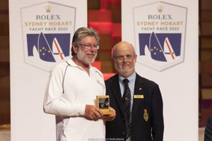 Sandy Farquharson (owner/skipper, Khaleesi) and Richard Bevan (Commodore, RYCT).