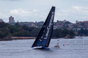 Cabbage Tree Island Race 2023 - LawConnect crossing the finish line