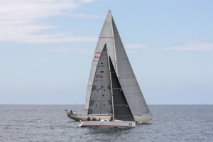 Midnight Rambler dwarfed by Oroton Drumfire, close to Cabbage Tree Island