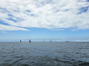 Fleet heading South after rounding Cabbage Tree Island