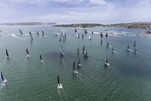 Start of the  2023 Rolex Sydney Hobart yacht race