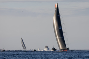 Andoo Comanche leading LawConnect in River Derwent about 75 minutes before they finished