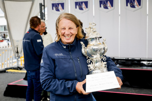 Navigator Adrienne Cahalan with the Tattesall Cup