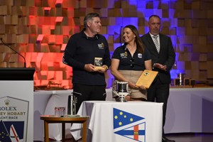 Navy One, 2nd Corinthian PHS and 1st Armed Services yacht on corrected time (Oggin Cup) - presented to Royal Australian Navy represnted by co-skippers Nathan Lockhart and Tori Costello.