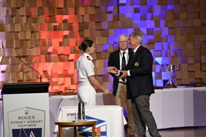 Meritorious Servie Award preented to MV Young Endeavour for its years of service as a support Radio Relay Vessel.