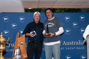 2024 Noakes Sydney Gold Coast Yacht Race Prizegiving -  Voltstar Yeah Baby, first boat under 50ft to finish.    Image: Ashley Dart