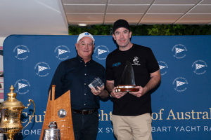 2024 Noakes Sydney Gold Coast Yacht Race Prizegiving - Smuggler, first boat under 60ft to finish.    Image: Ashley Dart