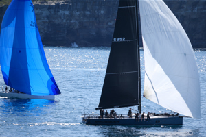 2024 Flinders Islet Race start - Smuggler sneaking through under Koa at North Head.   Image: David Hislop