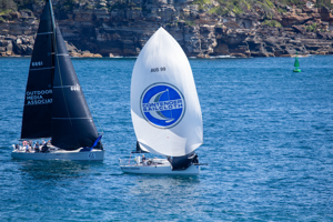 2024 Flinders Islet Race start - Jules Hall's Disko Trooper and Crystal Cutter III (#6661).   Image: David Hislop