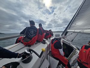 On board RANSA's Bruce Farr designed Beneteau First 40 Navy One