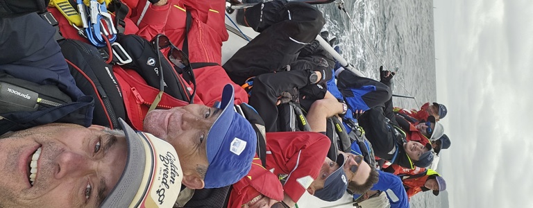 The crew of Crystal Cutter III for the 2024 Bird Island Race.