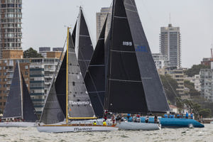 Cabbage Tree Island Race 2024 - Maritimo Katwinchar in front of Quantock and Antipodes