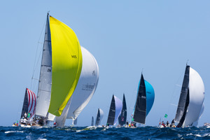 The fleet during the start of the 2024 Rolex Sydney Hobart