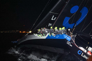 The crew of LawConnect on the rail.   Image: CYCA | Salty Dingo