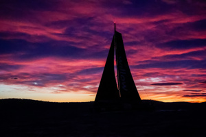 Celestial V70 in River Derwent approaching the finish.   Image: CYCA | Salty Dingo