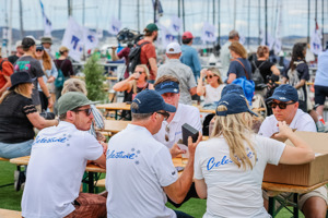 Celestial crew in the Rolex Hobart Race Village.     Image: CYCA | Salty Dingo