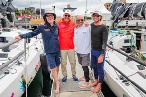 The skippers of Double Handed boats Jupiter and Toucan on the dock.     Image: CYCA | Salty Dingo