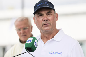 Sam Haynes, skipper of Overall Winner Celestial V70.     