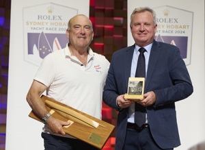 Midnight Rambler, 2nd IRC Division 4, 1st Tasmanian Yacht IRC (Tasports Trophy) - presented by The Honourable Jeremy Rockliff, Premier of Tasmania to owner Ed Psaltis.   