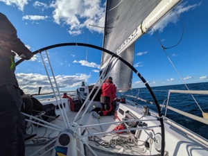 On board Sydney 40 Mako.  
