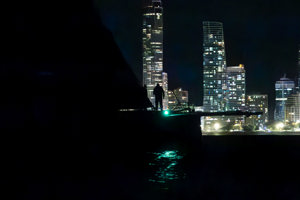 The foredeck team on Wild Thing 100 as the boat finishes the 2025 Noakes Sydney Gold Coast.  