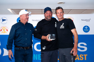 Andrew Butler and Peter Just of Rumchaser, 1st in Double Handed PHS.    Image: CYCA | Ashley Dart