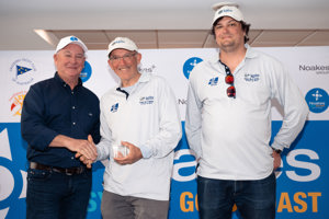 Ian Smith and John Cross of Jupiter, 3rd in Double Handed IRC.    Image: CYCA | Ashley Dart