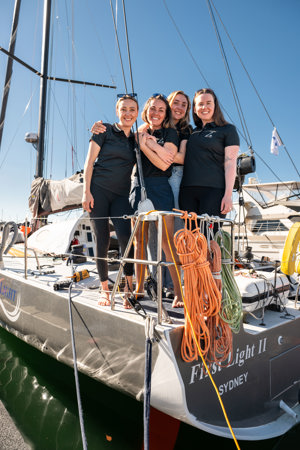 Some of the First Light crew after the prizegiving.    Image: CYCA | Ashley Dart