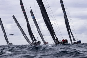 Fleet leaving Sydney Harbour