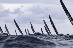 Fleet leaving Sydney Harbour