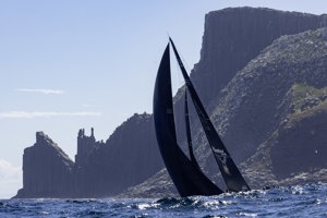 MASTER LOCK COMANCHE rounding Tasman island, Sail No: CAY007, Owner: Matt Allen/James Mayo - Charterers, Skipper: Matt Allen/James Mayo, Club: CYCA/RPEYC, NSW, Design: VPLP Verdier 100, LOA (m): 30.5, Year: 2014