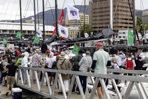Dockside ambiance in Hobart