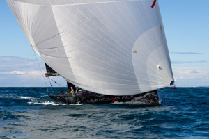 Sean Langman's Back 2 Black approaching the finish.     Image: CYCA | Ashley Dart