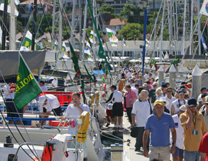 The CYCA marina on the morning of the start of the 2005 Rolex Sydney Hobart