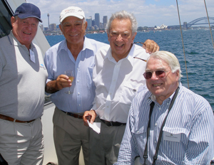 Past CYCA Commodores on Aussie One for start of the 63rd Rolex Sydney Hobart