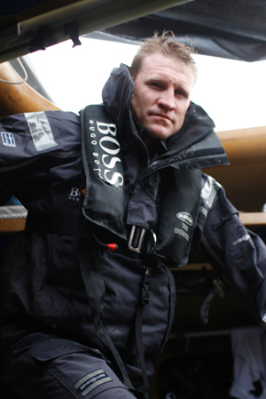 AFL legend Nathan Buckley on board Hugo Boss II