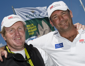 Former Wallaby Bill Young with George Gregan Foundation skipper David Witt