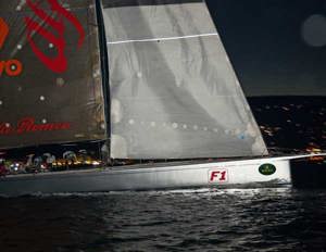 Neville Crichton’s RP 100 Alfa Romeo crossing the finish line at 10:02pm, 28 December 2009